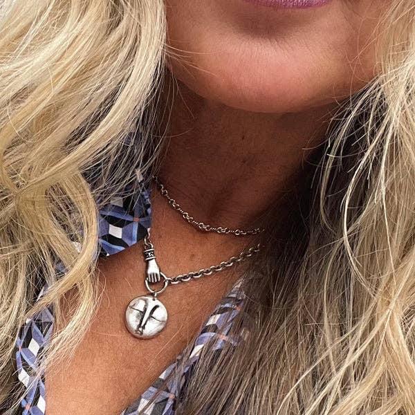 "Never Let Go" Zen Moon Necklace by Heidi J Hale