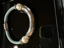 Load image into Gallery viewer, Sea Ranch Jewelry's Chunky Beaded Cork Bracelet - SkyBlue