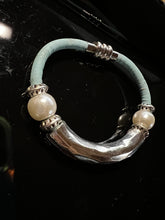 Load image into Gallery viewer, Sea Ranch Jewelry's Chunky Beaded Cork Bracelet - SkyBlue