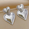 Double Heart Earrings – Stainless Steel