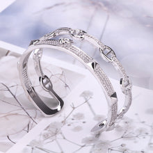Load image into Gallery viewer, Double the Bling Bangle