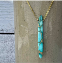 Load image into Gallery viewer, Blue Ocean Sediment Jasper Necklace - by Heidi J Hale
