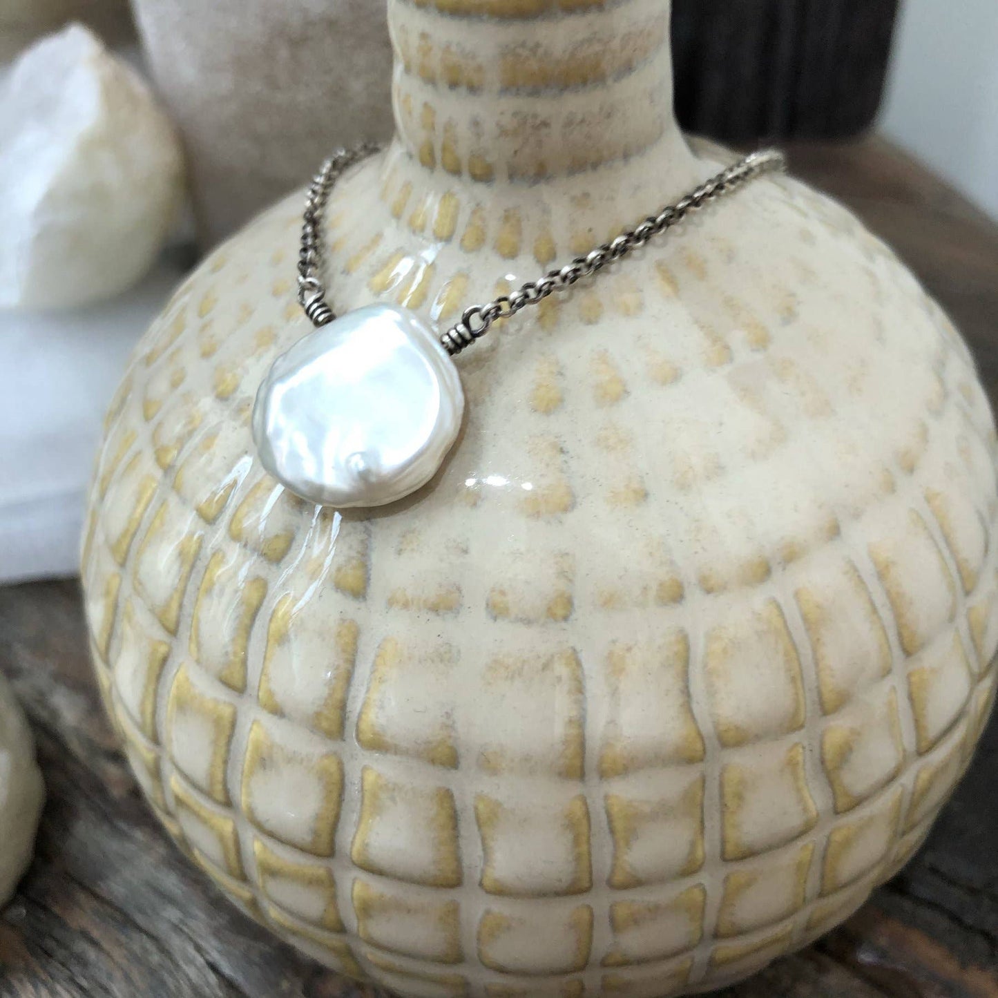 Keshi Pearl Necklace by Heidi J Hale