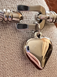 Silver Heart Coil Style Bangle