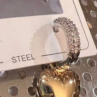 Golden Heart Drop Earrings