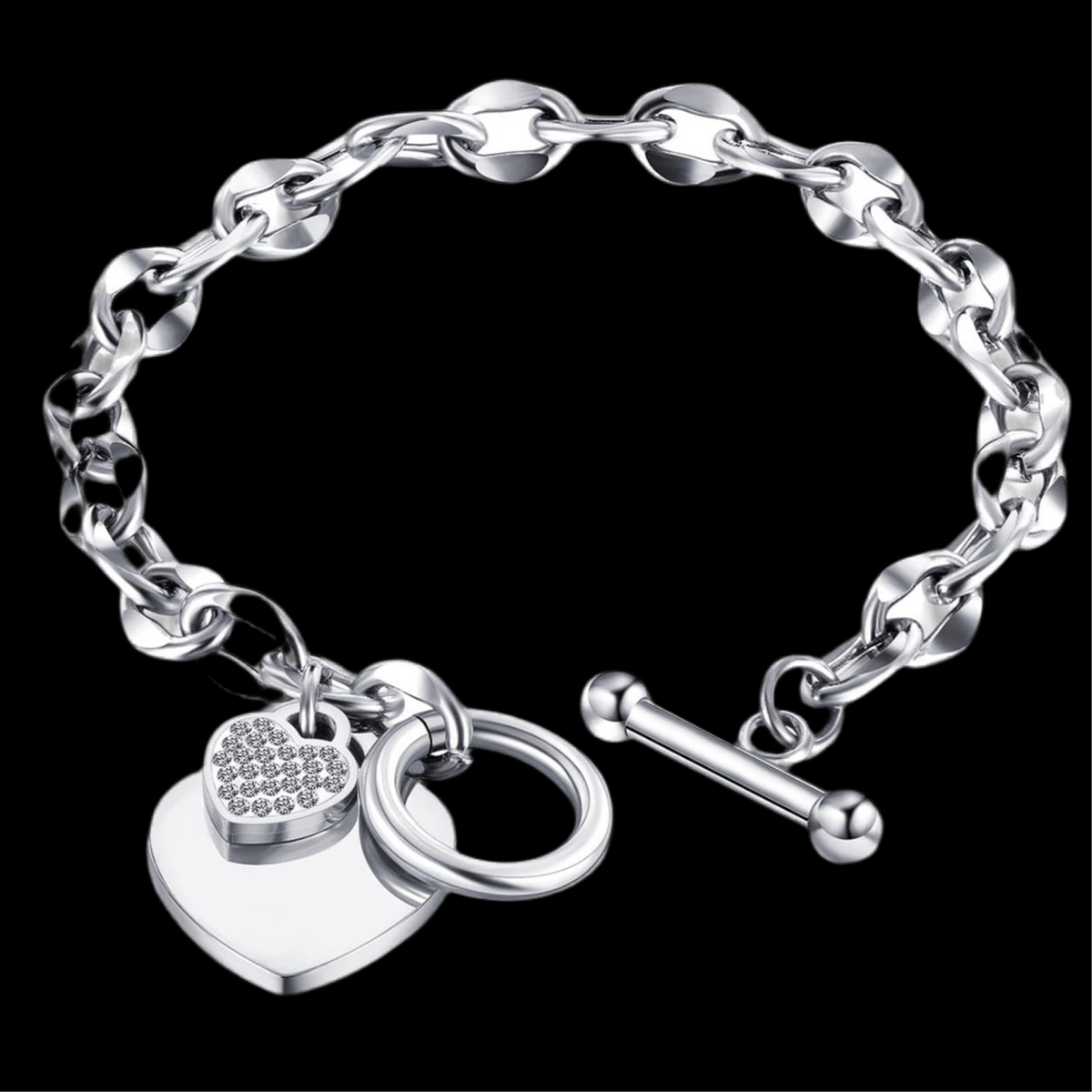 Heart Chain-Link Bracelet