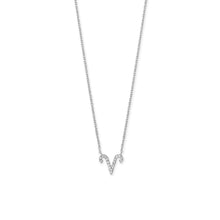 Load image into Gallery viewer, 16&quot; Rhodium Plated CZ Zodiac Necklace (All Signs)
