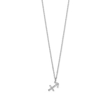 Load image into Gallery viewer, 16&quot; Rhodium Plated CZ Zodiac Necklace (All Signs)
