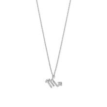 Load image into Gallery viewer, 16&quot; Rhodium Plated CZ Zodiac Necklace (All Signs)
