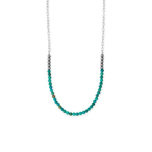 Load image into Gallery viewer, 18&quot; Oxidized Bead and Turquoise Necklace
