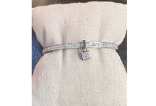 Load image into Gallery viewer, Stainless Steel Lock Charm Bangle Bracelet
