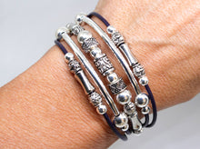 Load image into Gallery viewer, &quot;Bead Me Up&quot; Beaded Leather Bracelet by Sea Ranch Jewelry
