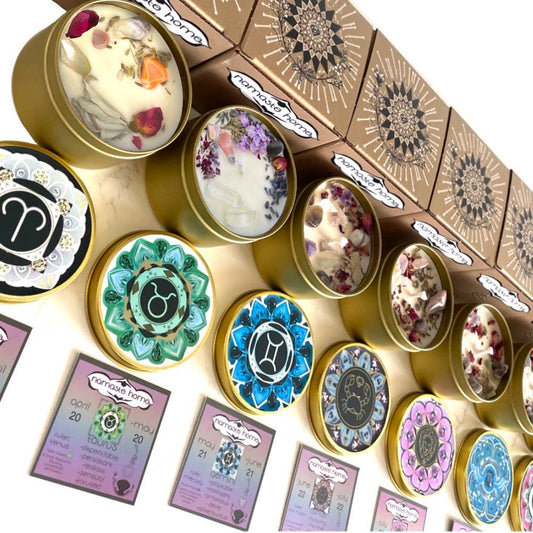 Zodiac Crystal Candles by Namaste Home