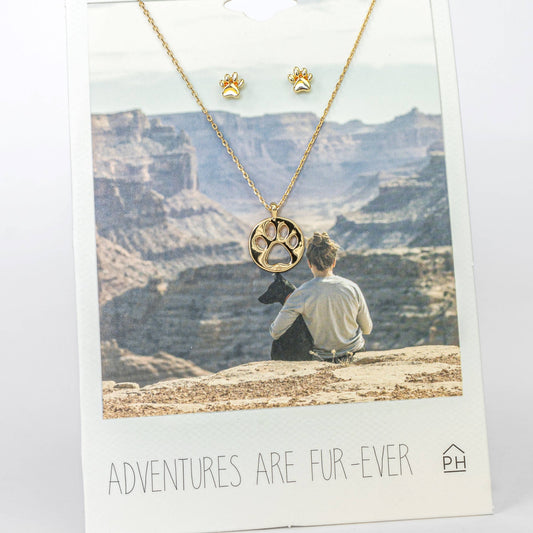 Adventures Are Fur-Ever Sentiment Card by Pink House Imports