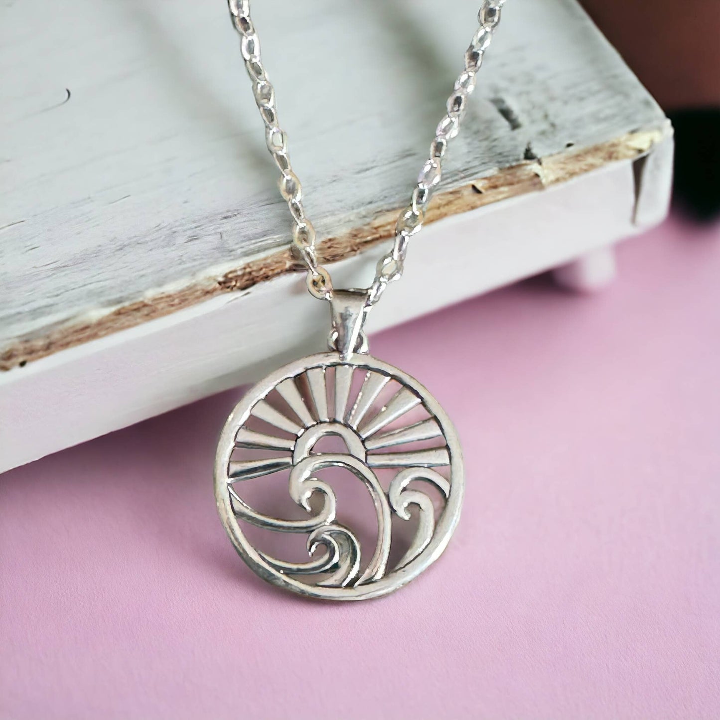 Happiness Comes in Waves Necklace by Jackie Gallagher Designs