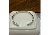 Load image into Gallery viewer, Modern Clover Bangle Bracelet - Stainless Steel
