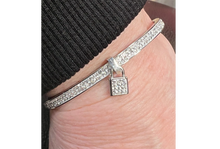 Load image into Gallery viewer, Stainless Steel Lock Charm Bangle Bracelet
