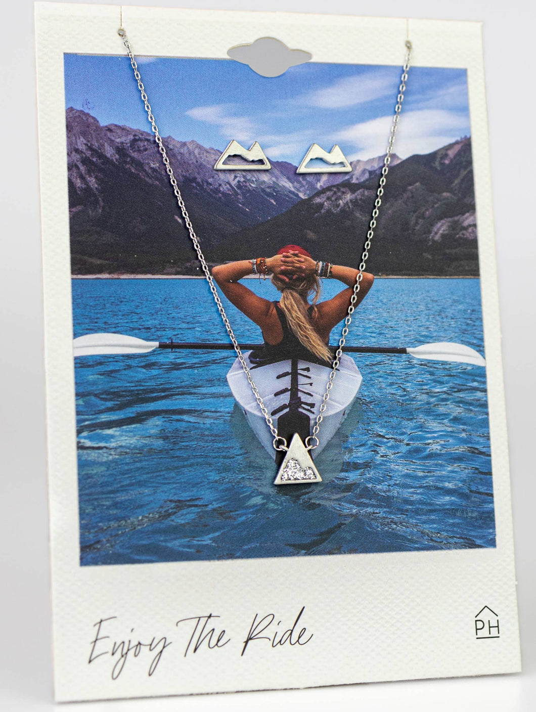 Enjoy the Ride - Sentiment Card Jewelry Set by Pink House Imports