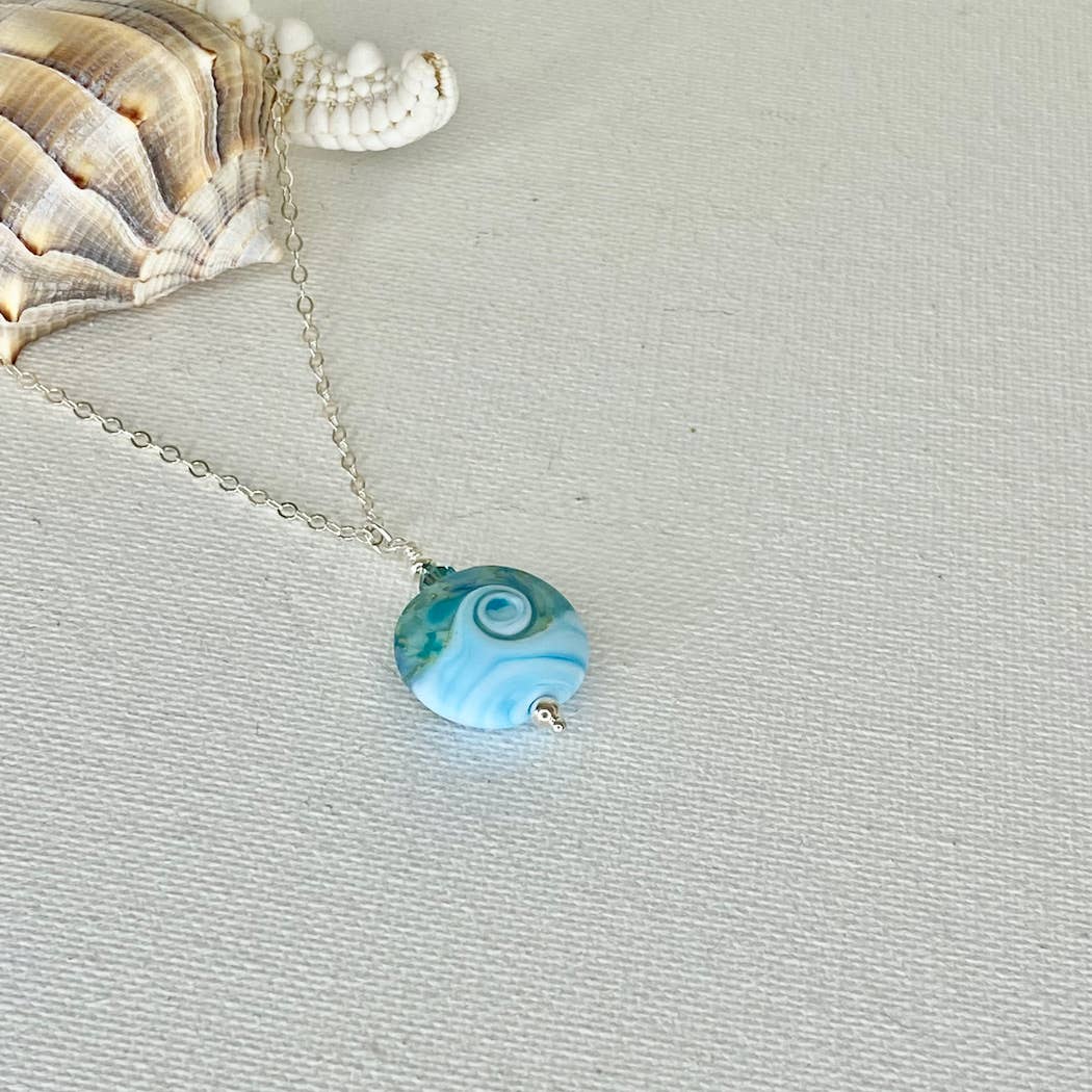 Soul of the Ocean Necklace-Sky Blue by Jackie Gallagher Designs