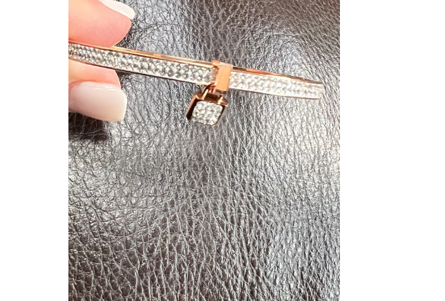 Lock Charm Bangle Bracelet