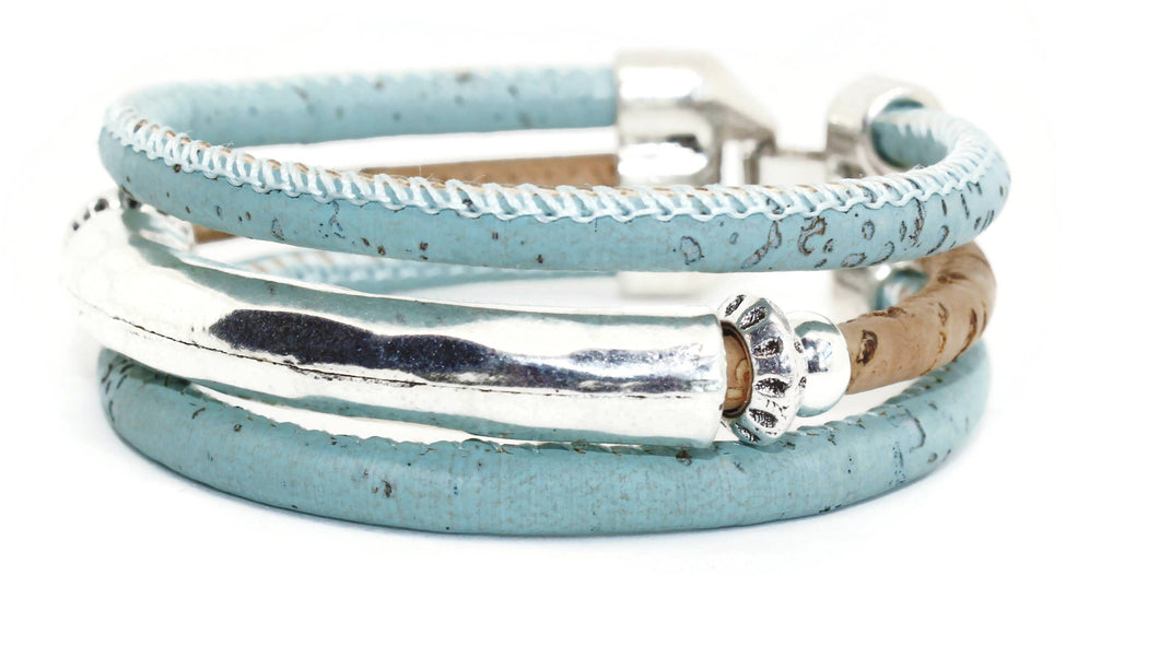 Chunky Triple Cork Beaded Bracelet by Sea Ranch Jewelry