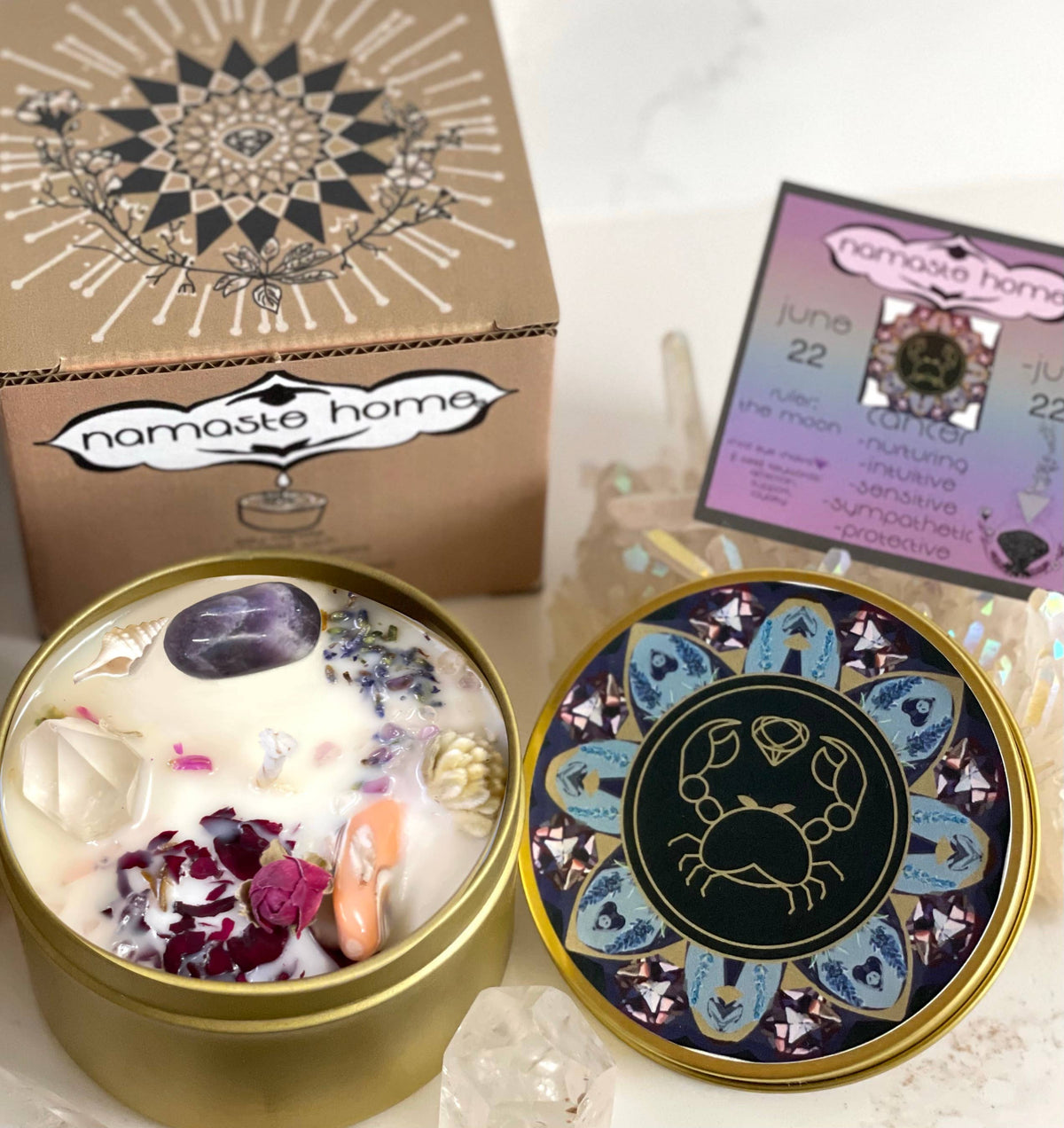 Zodiac Crystal Candles by Namaste Home