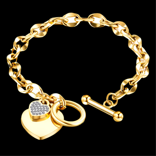 Heart Chain-Link Bracelet