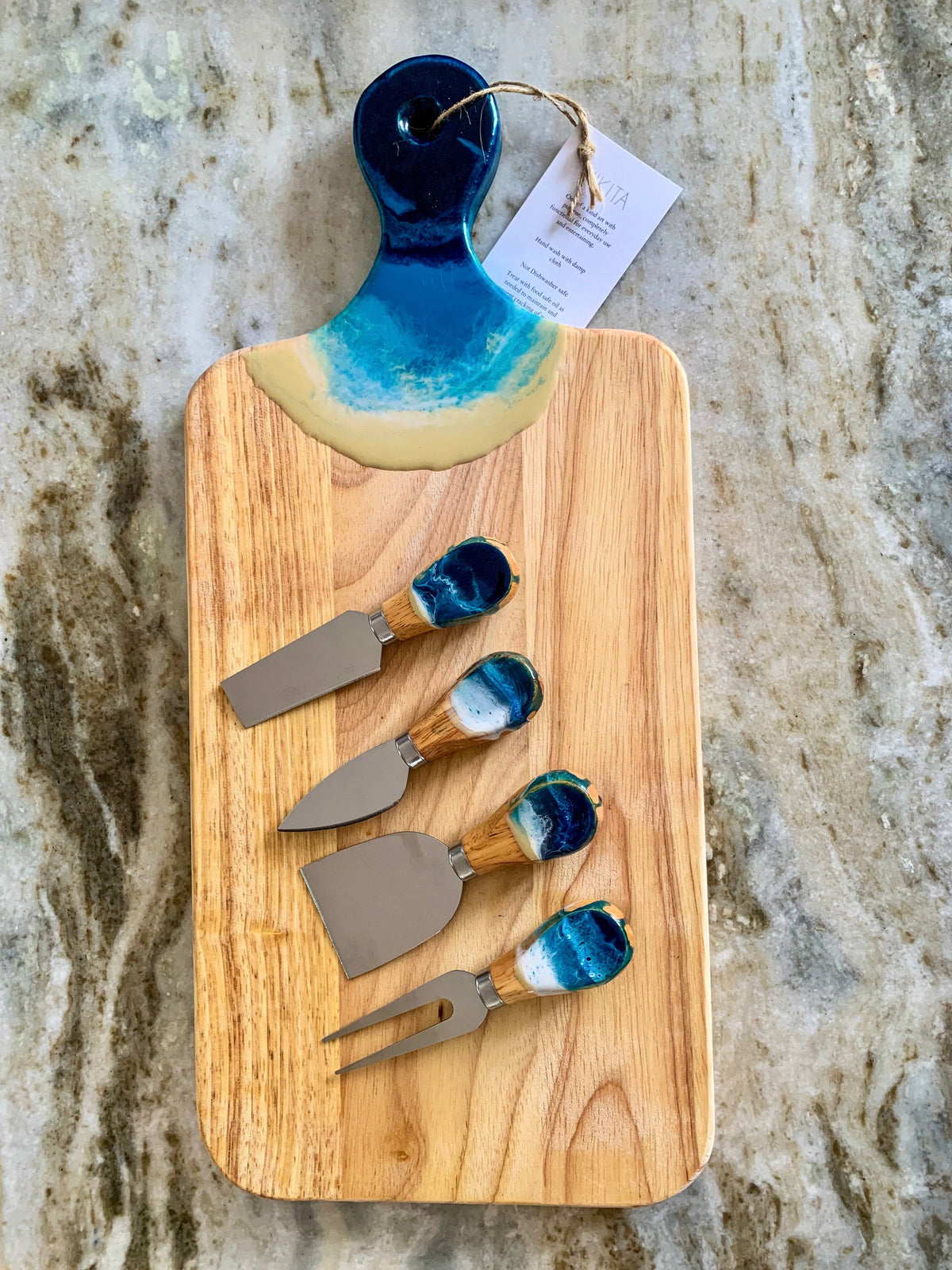 Ocean Theme Cheese Utensil Set by Nikita Fine Art