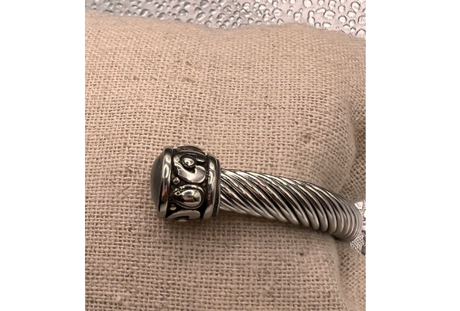Greystone Cable Twist Bangle Bracelet