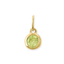 Load image into Gallery viewer, 14 Karat Gold Plated Round CZ Birthstone Charms (-December)
