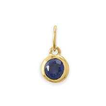 Load image into Gallery viewer, 14 Karat Gold Plated Round CZ Birthstone Charms (-December)
