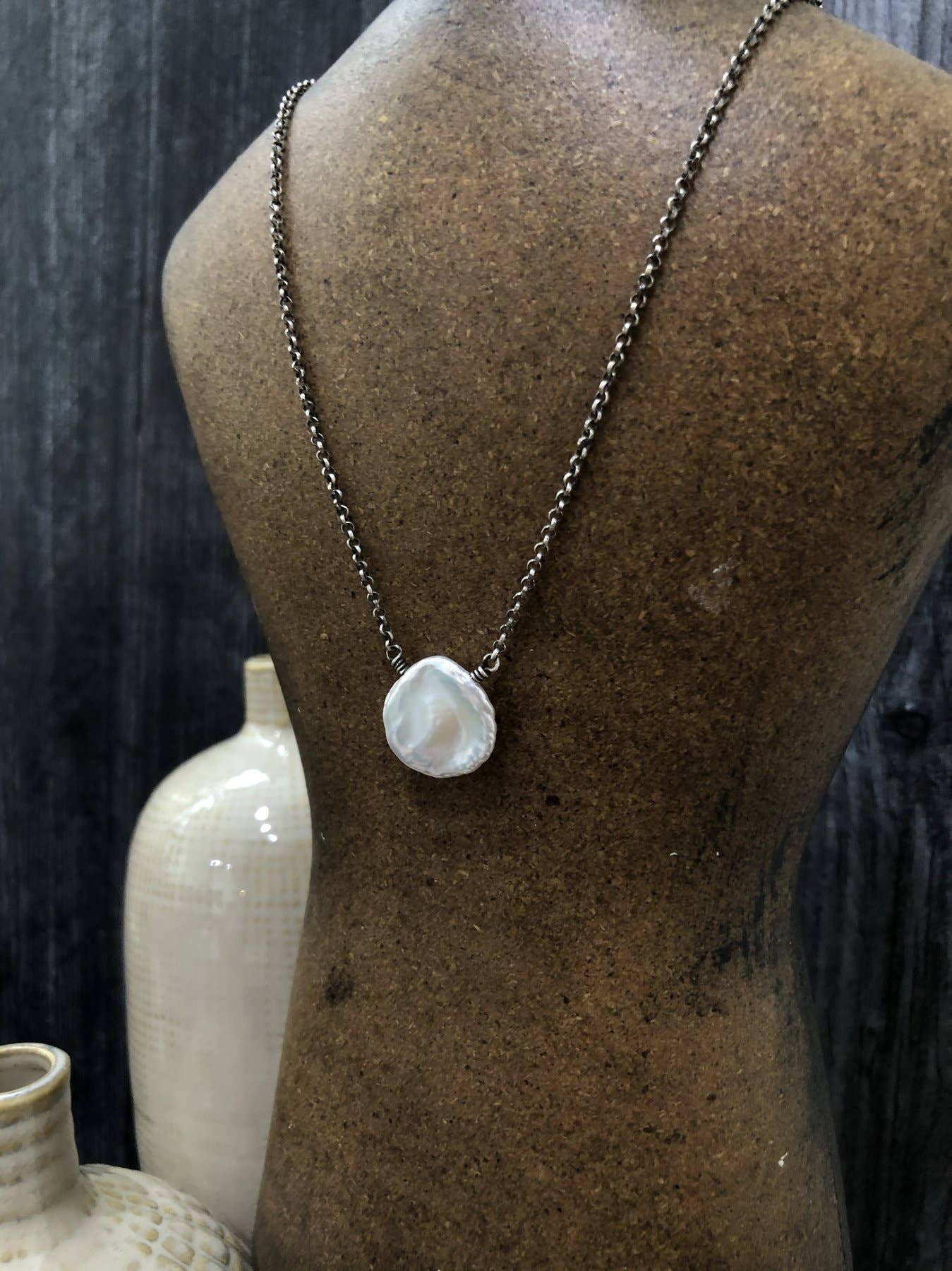 Keshi Pearl Necklace by Heidi J Hale