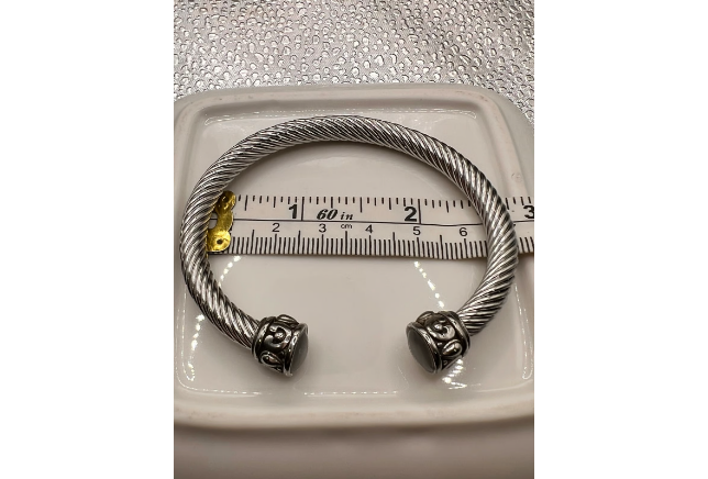 Greystone Cable Twist Bangle Bracelet