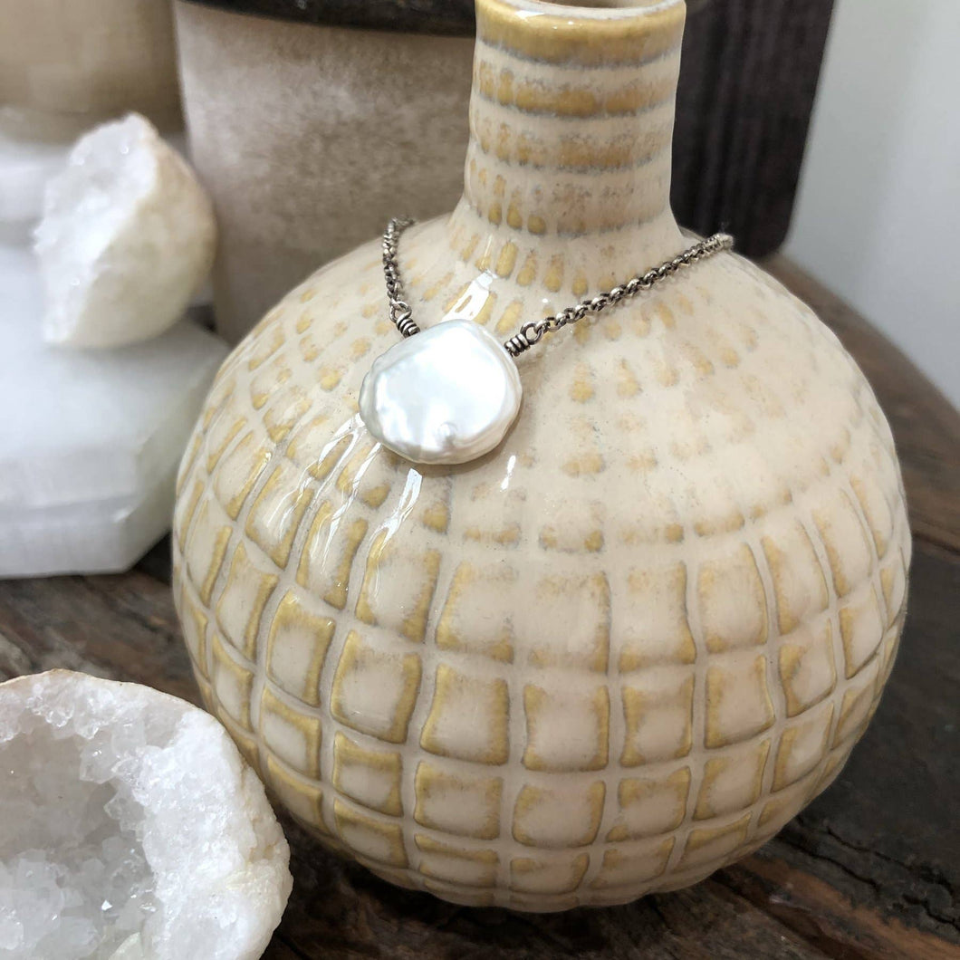 Keshi Pearl Necklace by Heidi J Hale