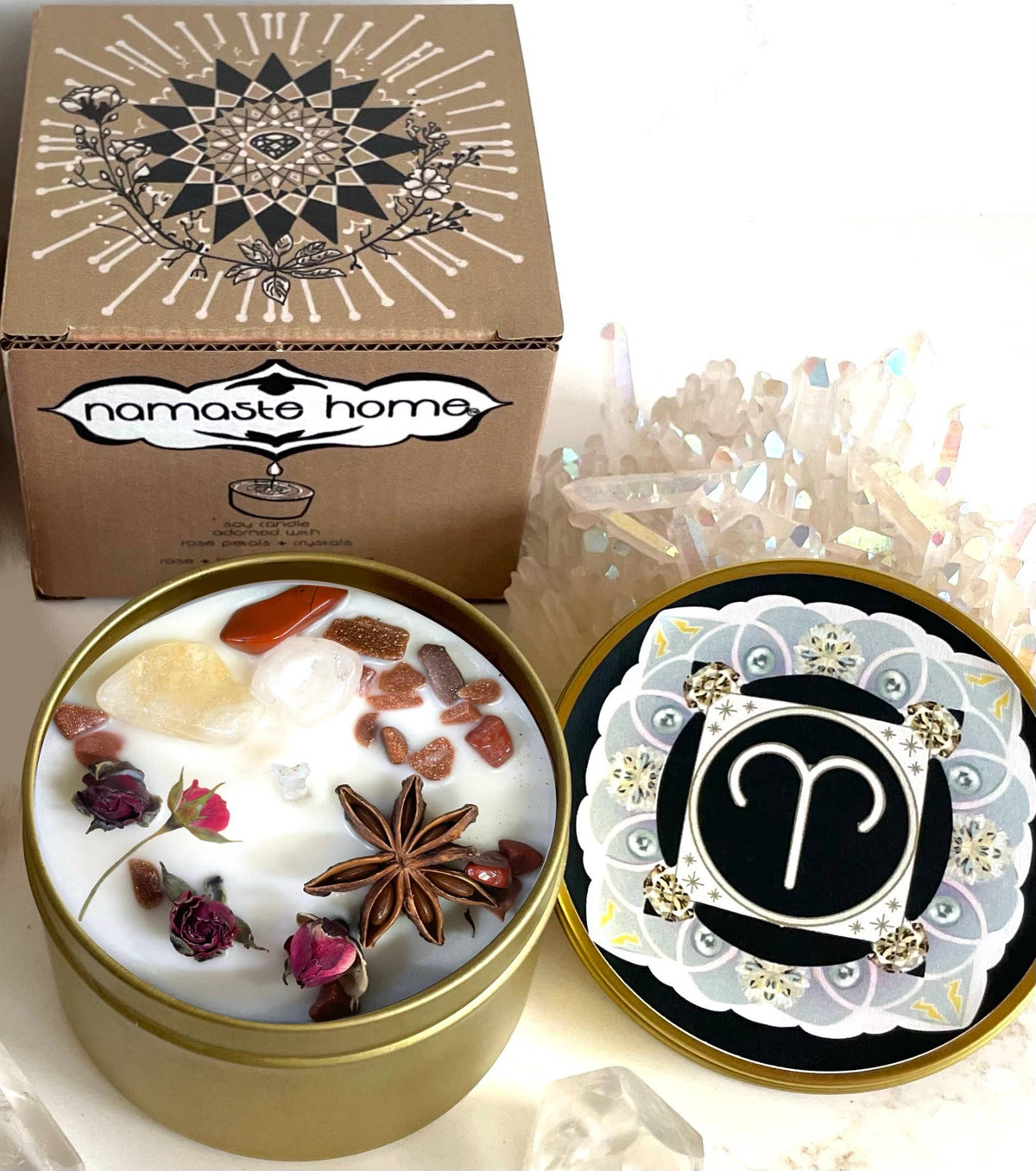 Zodiac Crystal Candles by Namaste Home