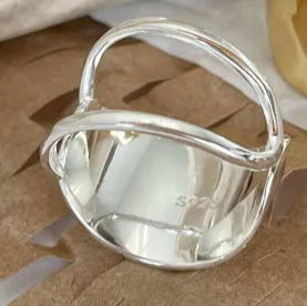 Sterling Silver Hammered Open Ring