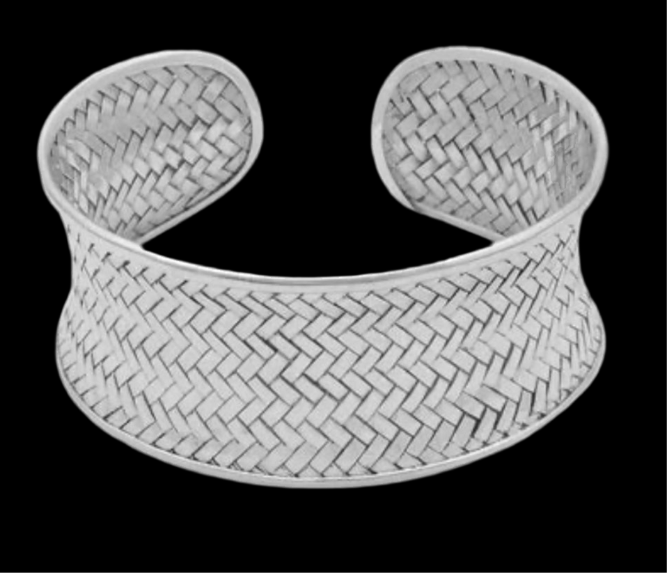 Sterling Silver Woven Cuff Bracelet
