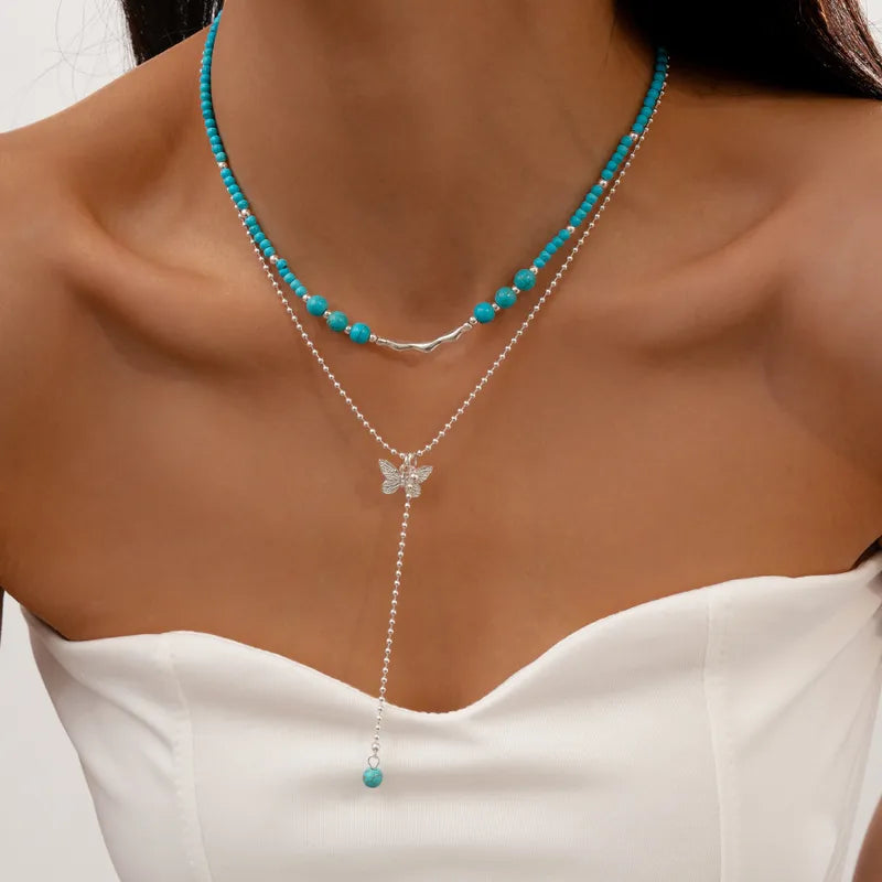 Beads-n-Butterfly Necklace Set