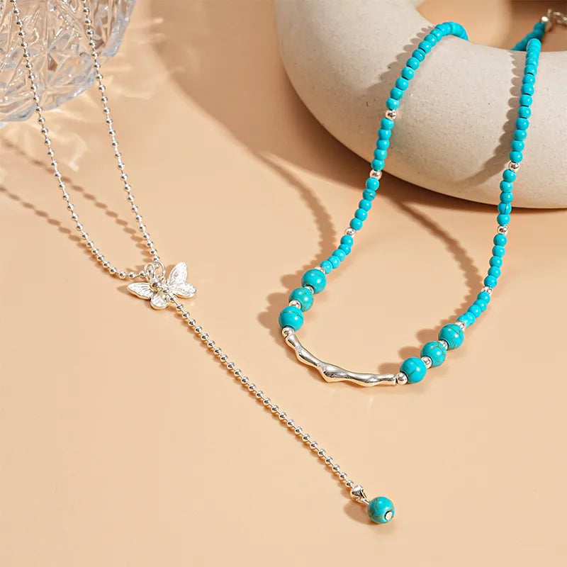 Beads-n-Butterfly Necklace Set