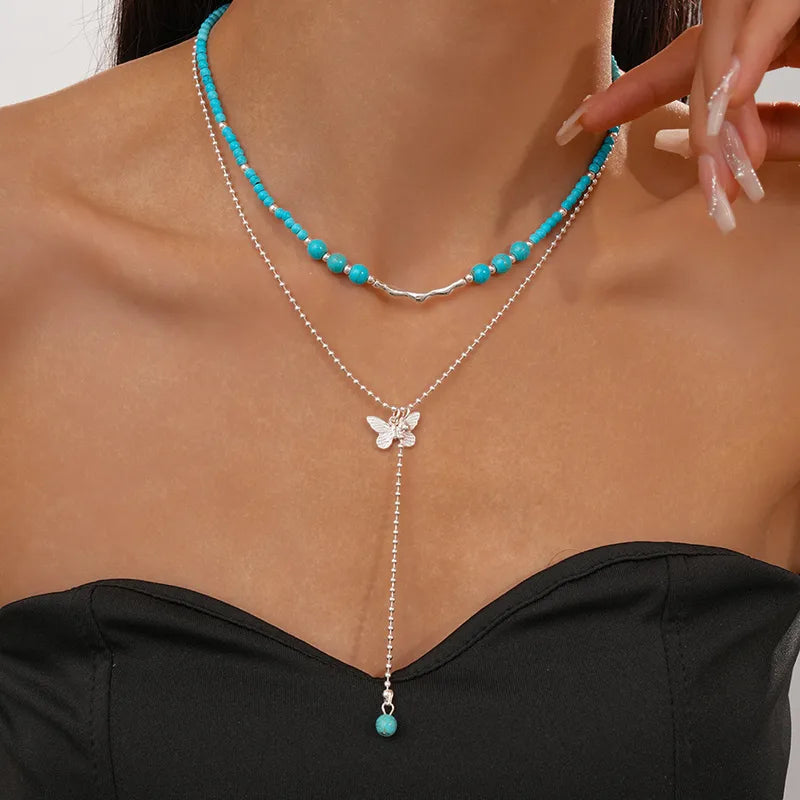 Beads-n-Butterfly Necklace Set