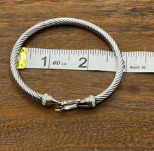 Load image into Gallery viewer, Lucky Horseshoe Cable Bracelet with Crystals
