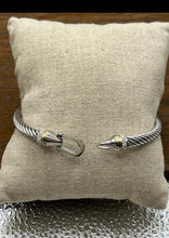 Load image into Gallery viewer, Lucky Horseshoe Cable Bracelet with Crystals
