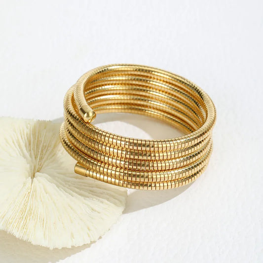 Gold Plated Coil Wrap Bracelet
