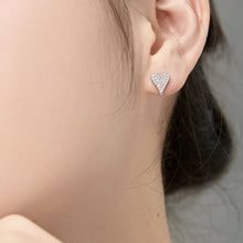 Load image into Gallery viewer, Sterling Silver Crystal Heart Earrings
