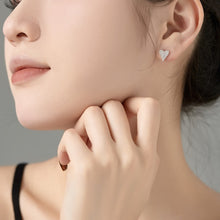 Load image into Gallery viewer, Sterling Silver Crystal Heart Earrings

