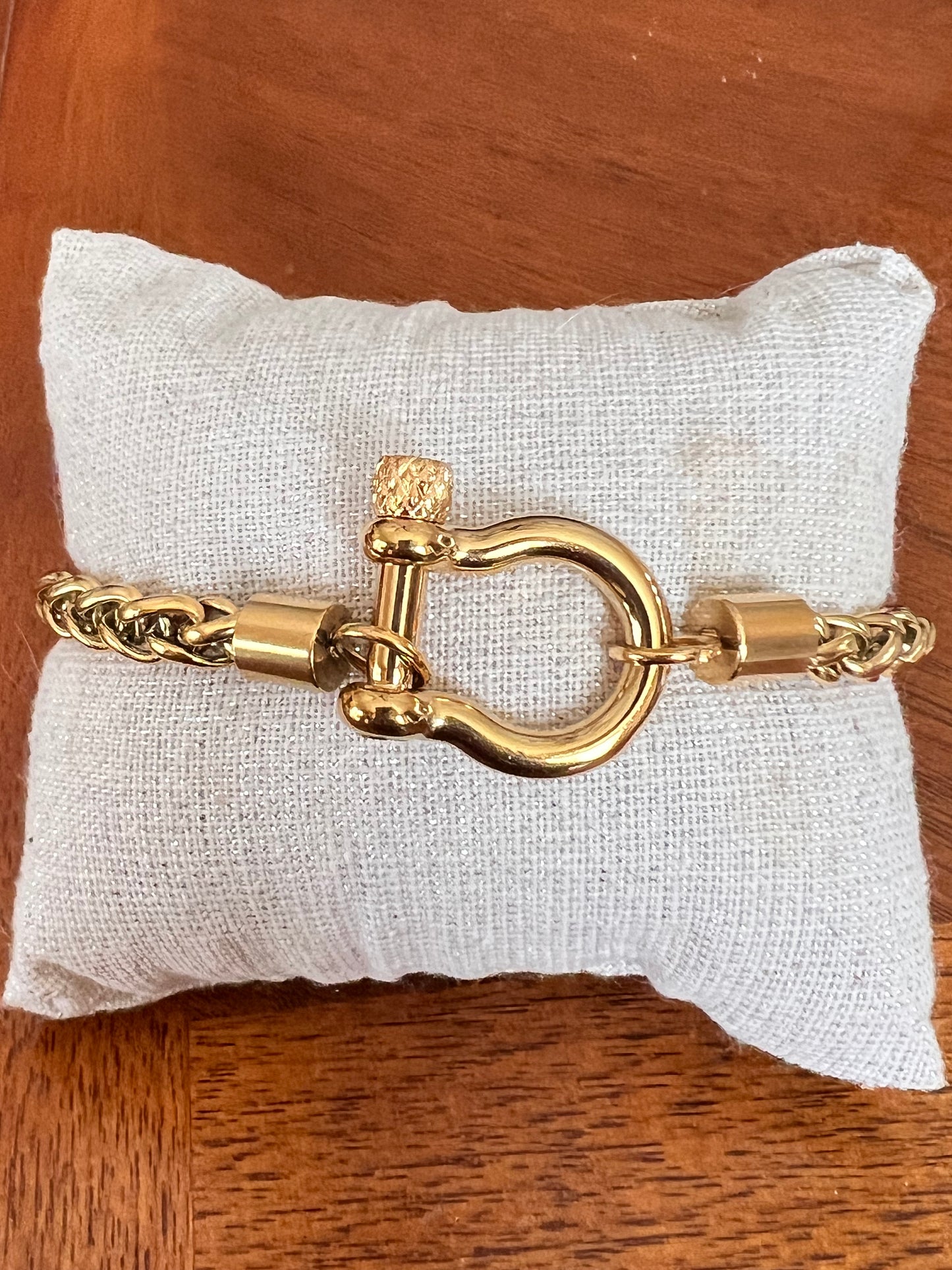 Stainless Steel Horse-bit Clasp Bracelet