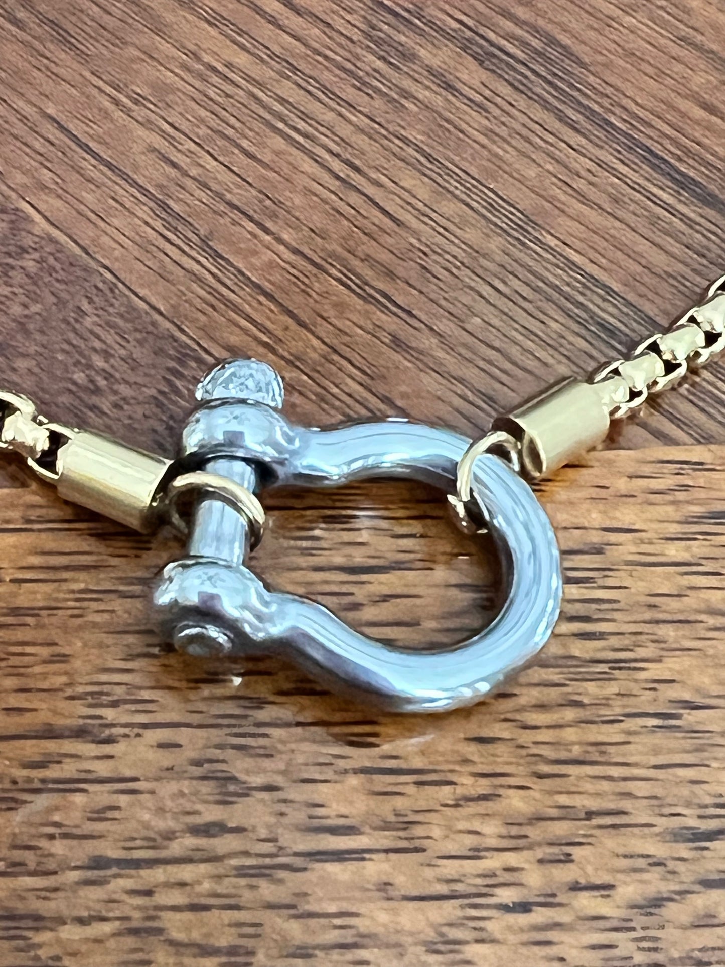 Horse-bit Style Necklace - Titanium Stainless Steel -18K Gold Plated