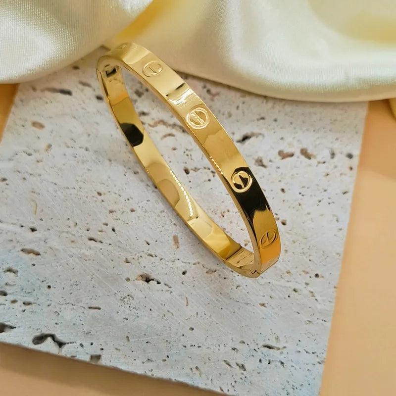 Titanium Steel Bangle Bracelet