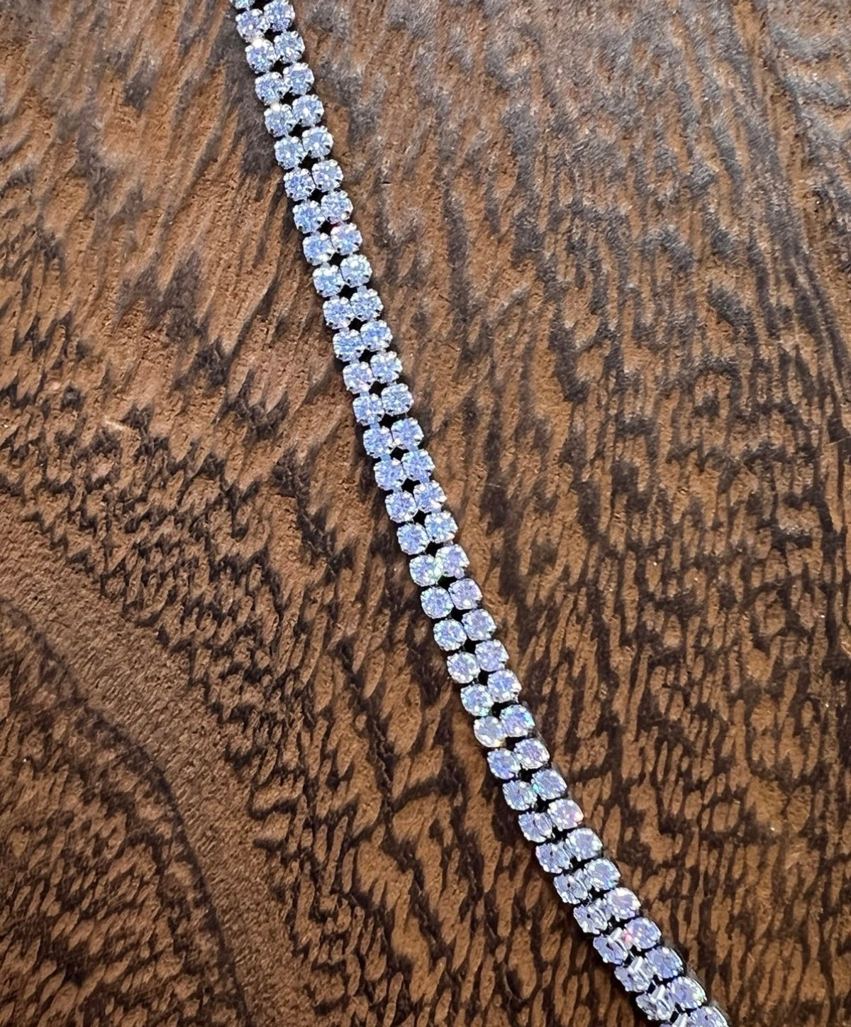 Dazzling Double Row CZ Necklace