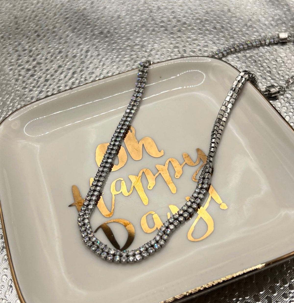 Dazzling Double Row CZ Necklace